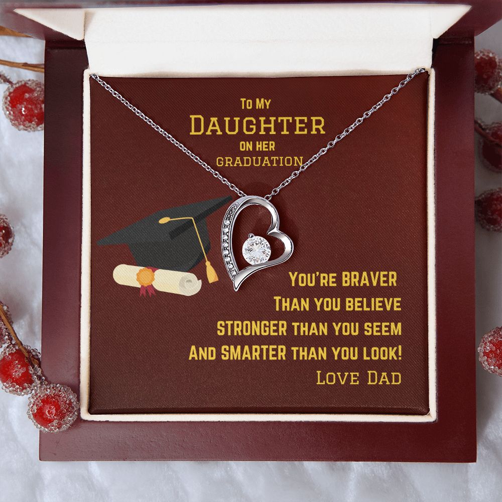 Smarter Than You Look | From Dad To Daughter Graduation Necklace Gift