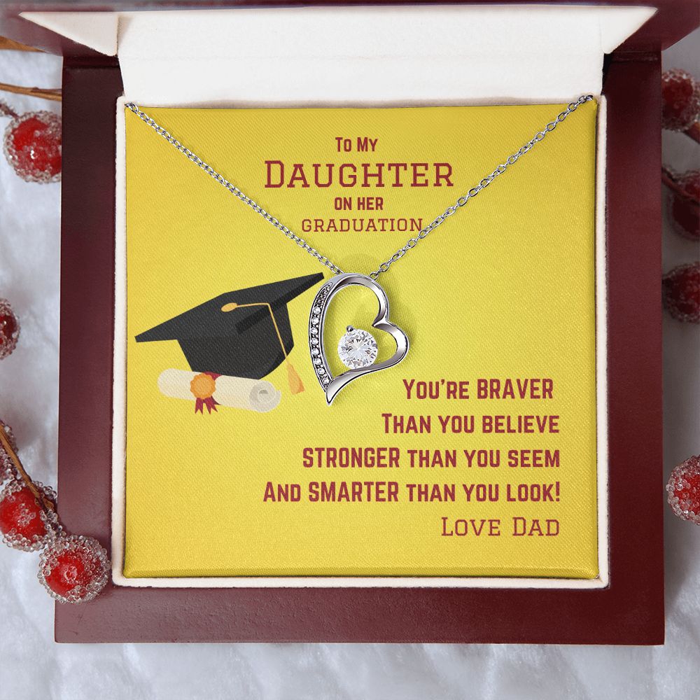 Smarter Than You Look | From Dad To Daughter Graduation Necklace Gift