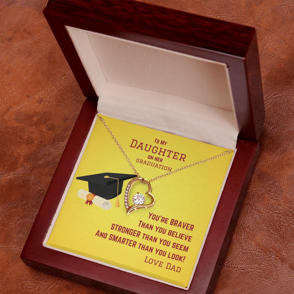 Smarter Than You Look | From Dad To Daughter Graduation Necklace Gift