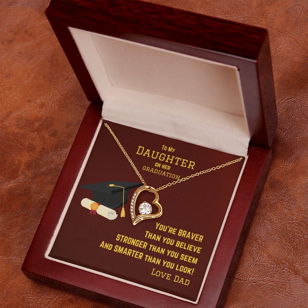 Smarter Than You Look | From Dad To Daughter Graduation Necklace Gift