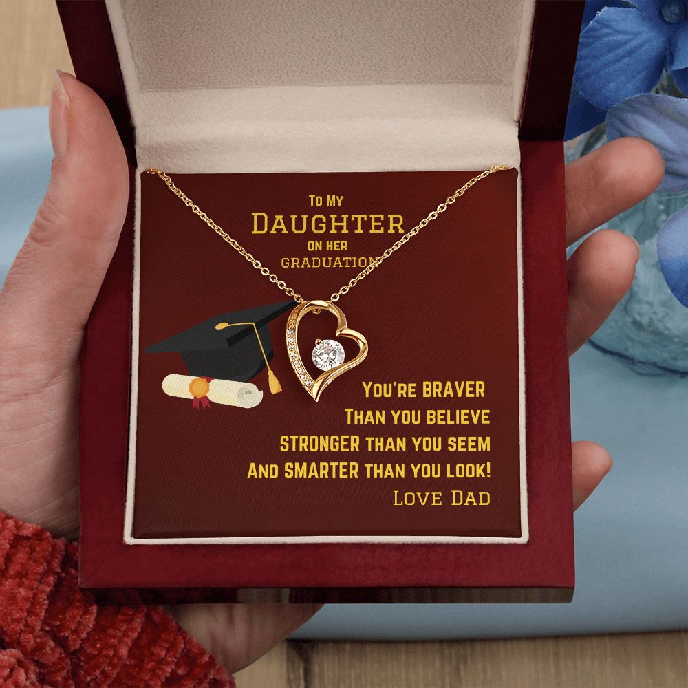 Smarter Than You Look | From Dad To Daughter Graduation Necklace Gift