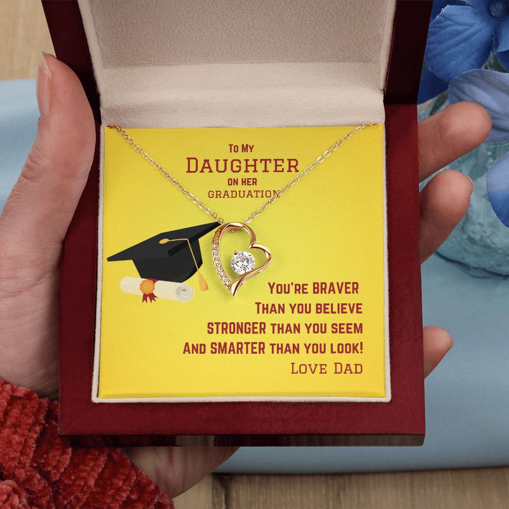 Smarter Than You Look | From Dad To Daughter Graduation Necklace Gift