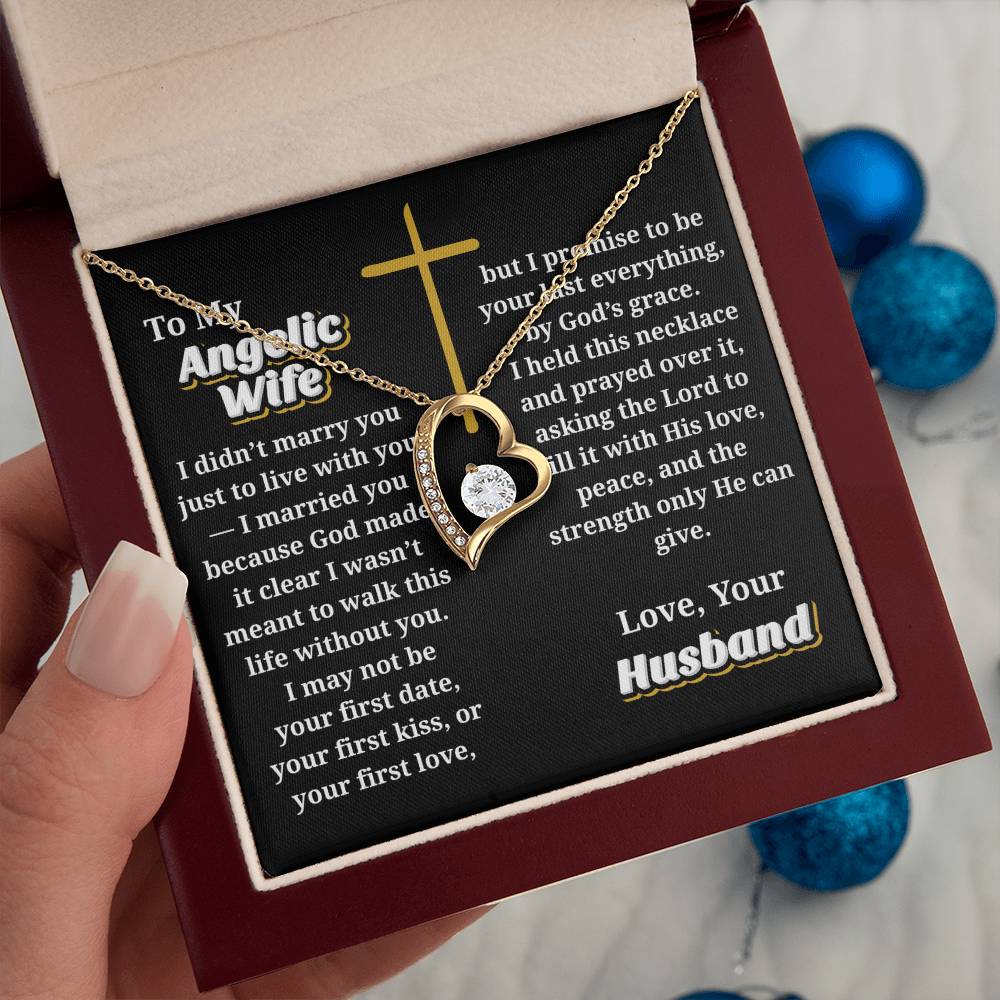 Angelic Wife -- Jewelry Message Card Necklace Gift