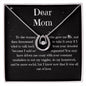 The Woman Who Gave Me Life | Necklace Message Card For Mom
