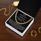 Don't Go Where I Can't Follow - To My Husband Love Wife Cuban Link Chain Necklace Message Card Gift