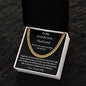Don't Go Where I Can't Follow - To My Husband Love Wife Cuban Link Chain Necklace Message Card Gift