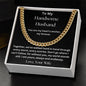 Don't Go Where I Can't Follow - To My Husband Love Wife Cuban Link Chain Necklace Message Card Gift