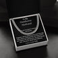 Don't Go Where I Can't Follow - To My Husband Love Wife Cuban Link Chain Necklace Message Card Gift