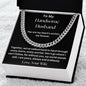 Don't Go Where I Can't Follow - To My Husband Love Wife Cuban Link Chain Necklace Message Card Gift