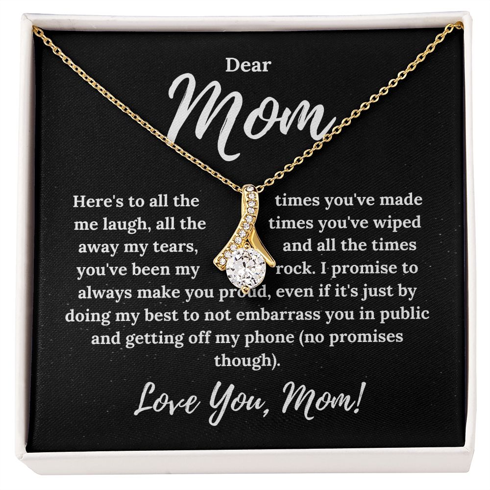 My Rock | Necklace Message Card For Mom