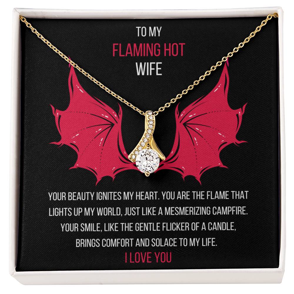 My Flaming Hot Wife Husband To Wife Jewelry Message Card Gift