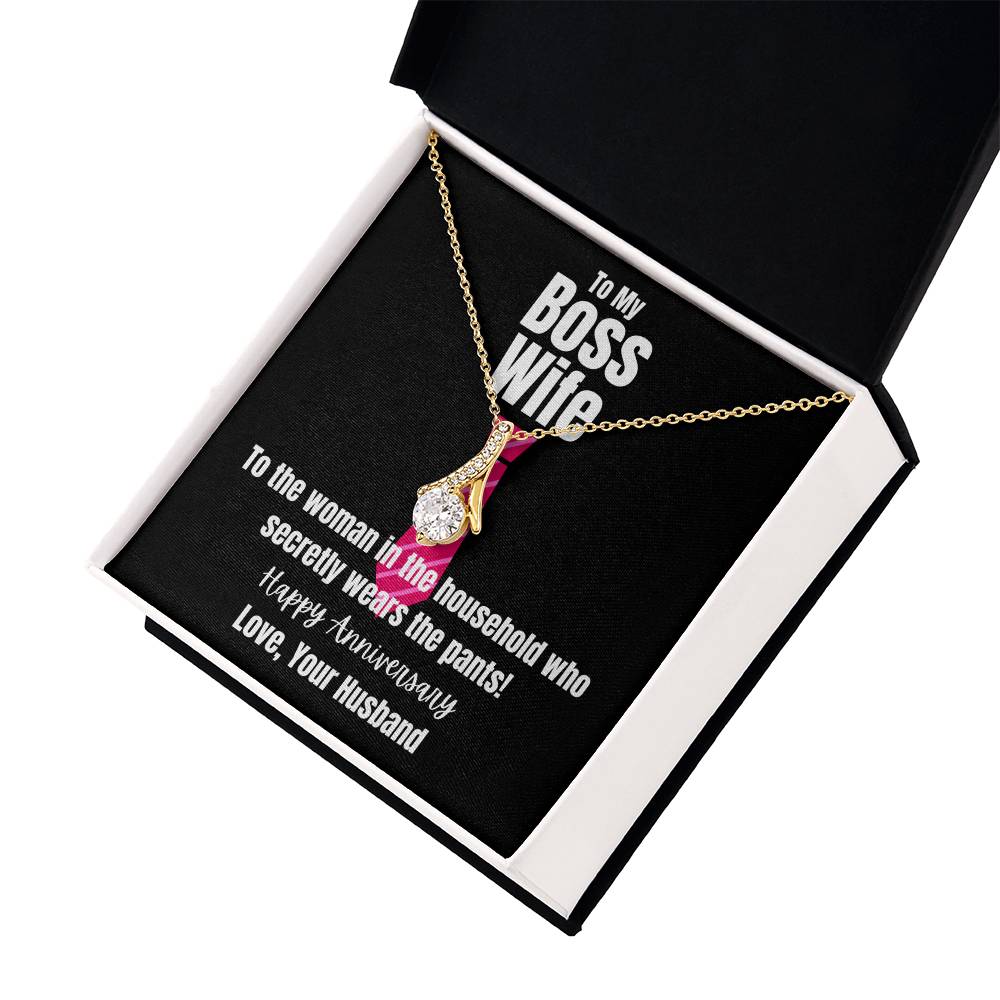 To My Boss Wife Husband To Wife Anniversary Gift Jewelry Message Card