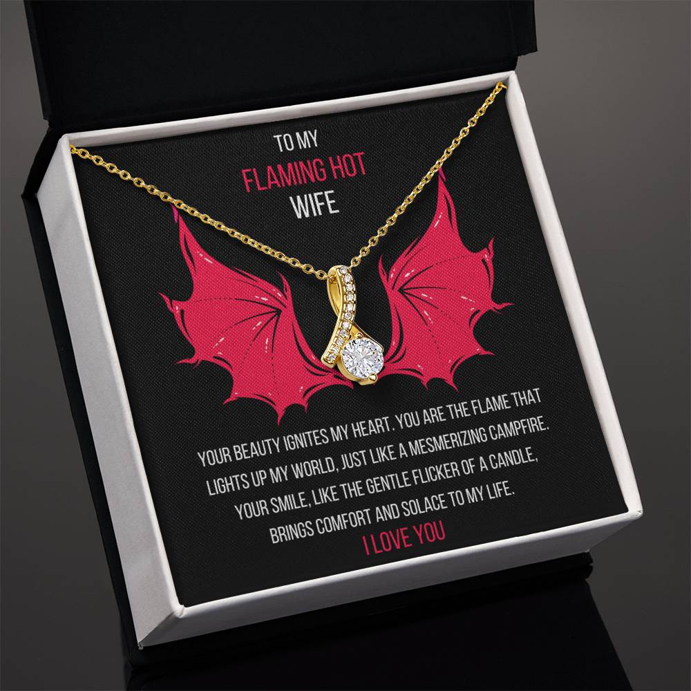 My Flaming Hot Wife Husband To Wife Jewelry Message Card Gift