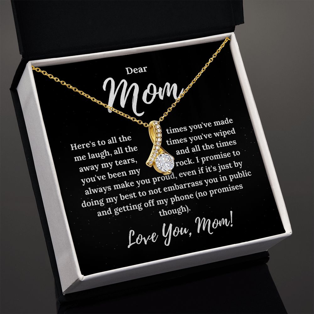 My Rock | Necklace Message Card For Mom