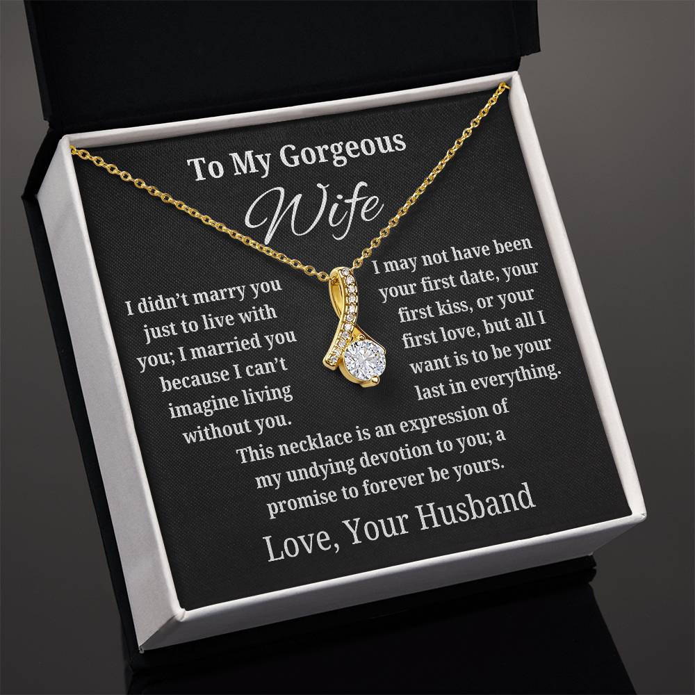 Undying Devotion To You | To My Gorgeous Wife Jewelry Message Card