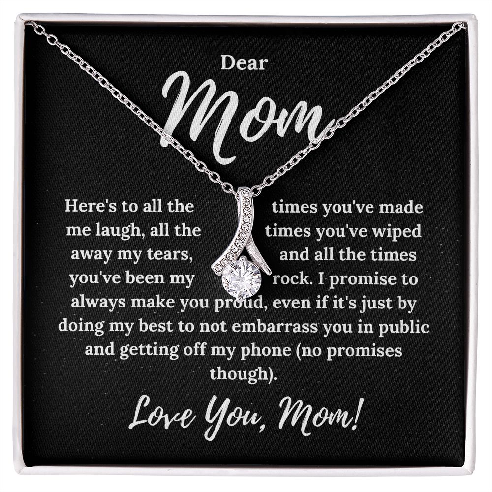 My Rock | Necklace Message Card For Mom