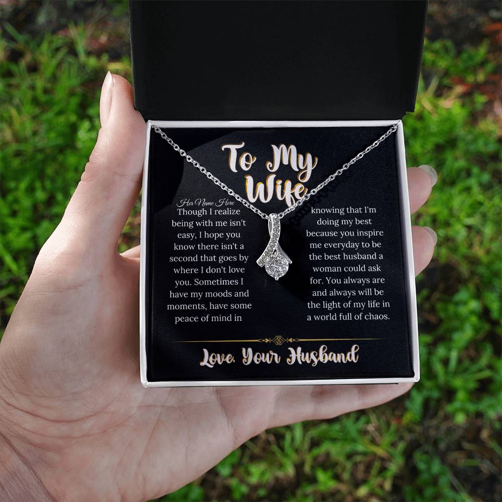 My Best For You Husband To Wife Personalized Jewelry Message Card Gift