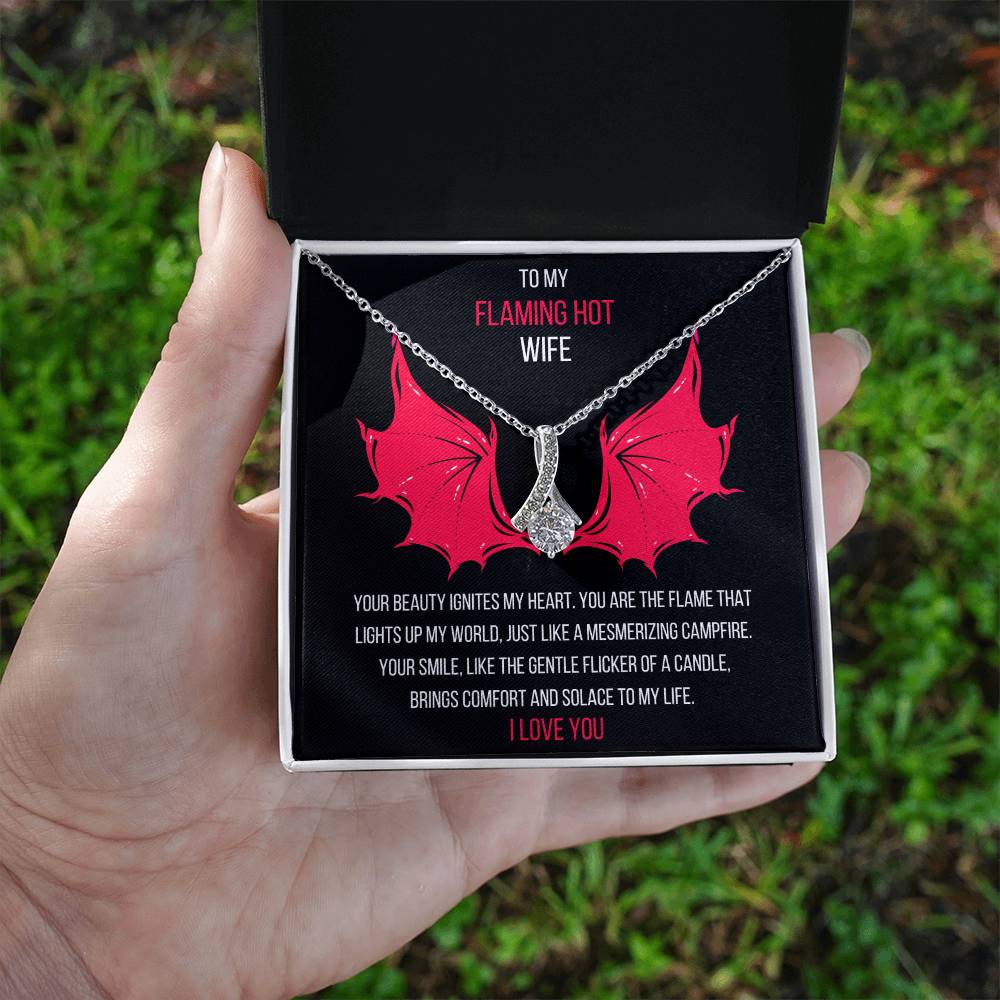 My Flaming Hot Wife Husband To Wife Jewelry Message Card Gift