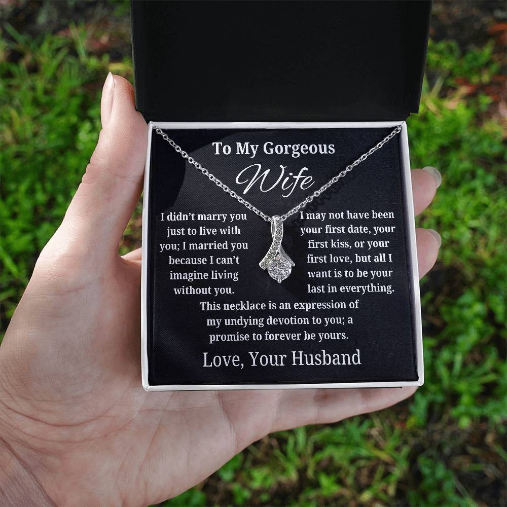 Undying Devotion To You | To My Gorgeous Wife Jewelry Message Card