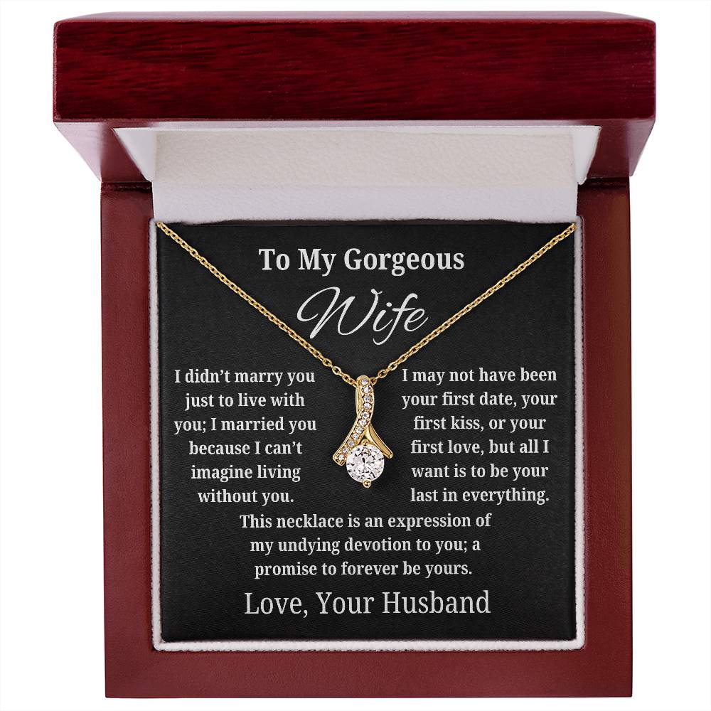 Undying Devotion To You | To My Gorgeous Wife Jewelry Message Card