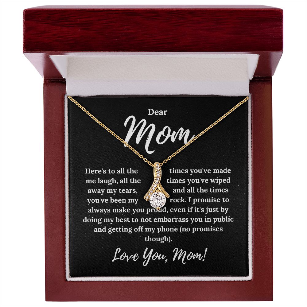 My Rock | Necklace Message Card For Mom