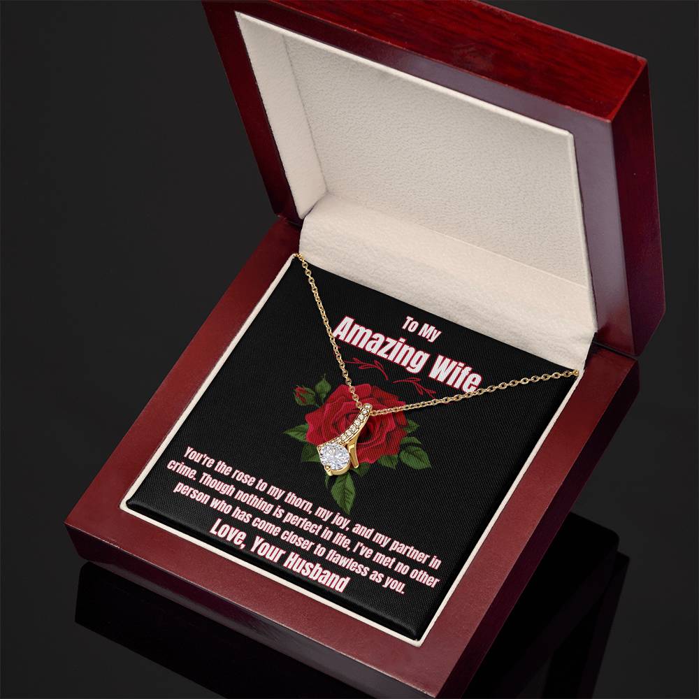 Rose To My Thorn Husband To Wife Jewelry Message Card Gift