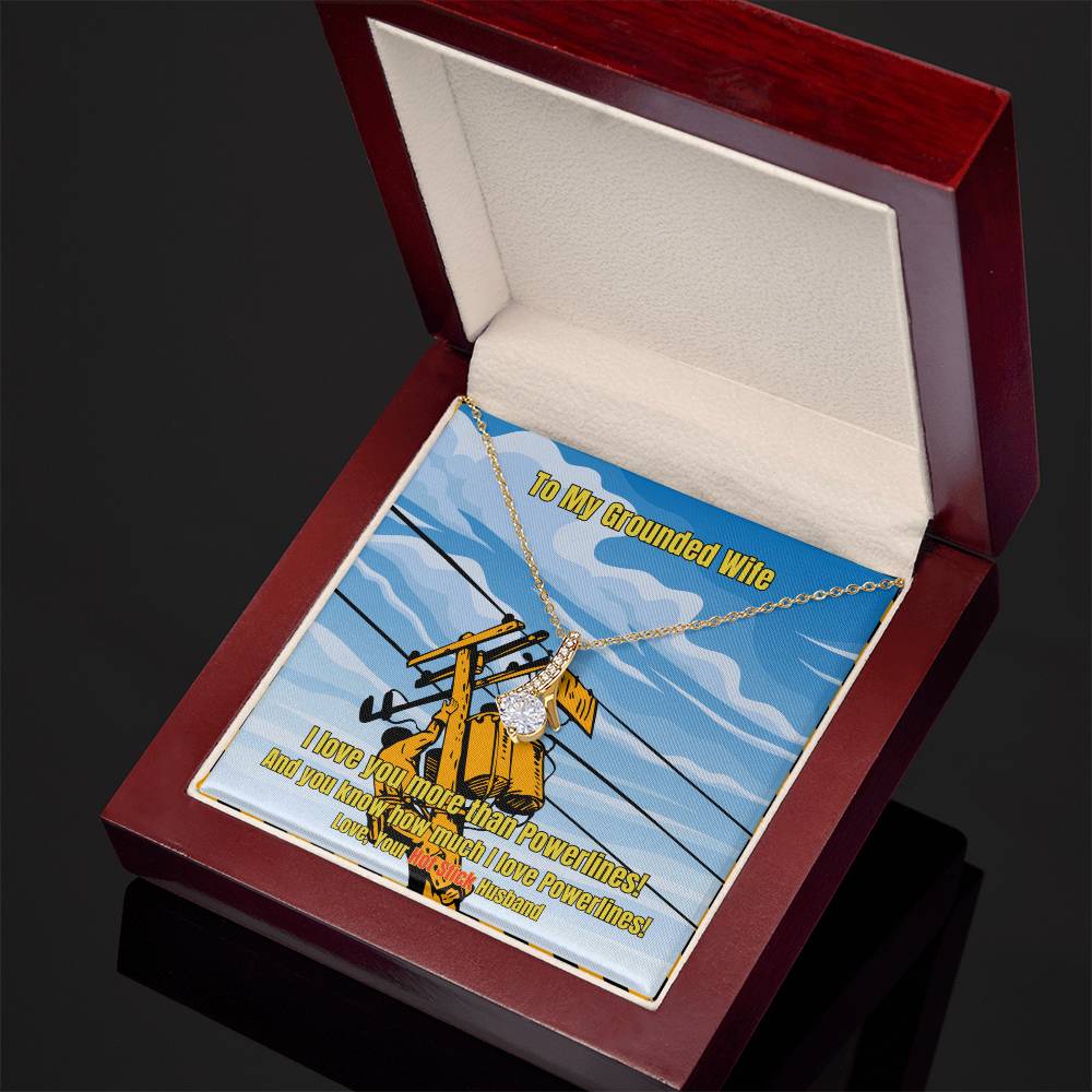 ILY More Than Powerlines Husband To Wife Jewelry Message Card Gift