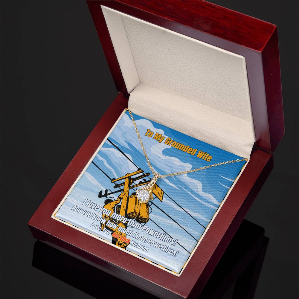 ILY More Than Powerlines Husband To Wife Jewelry Message Card Gift