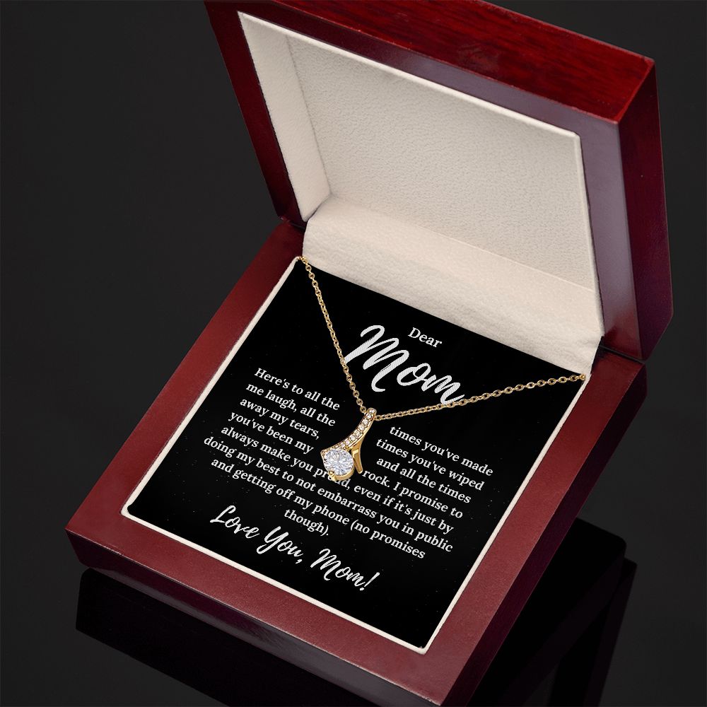 My Rock | Necklace Message Card For Mom