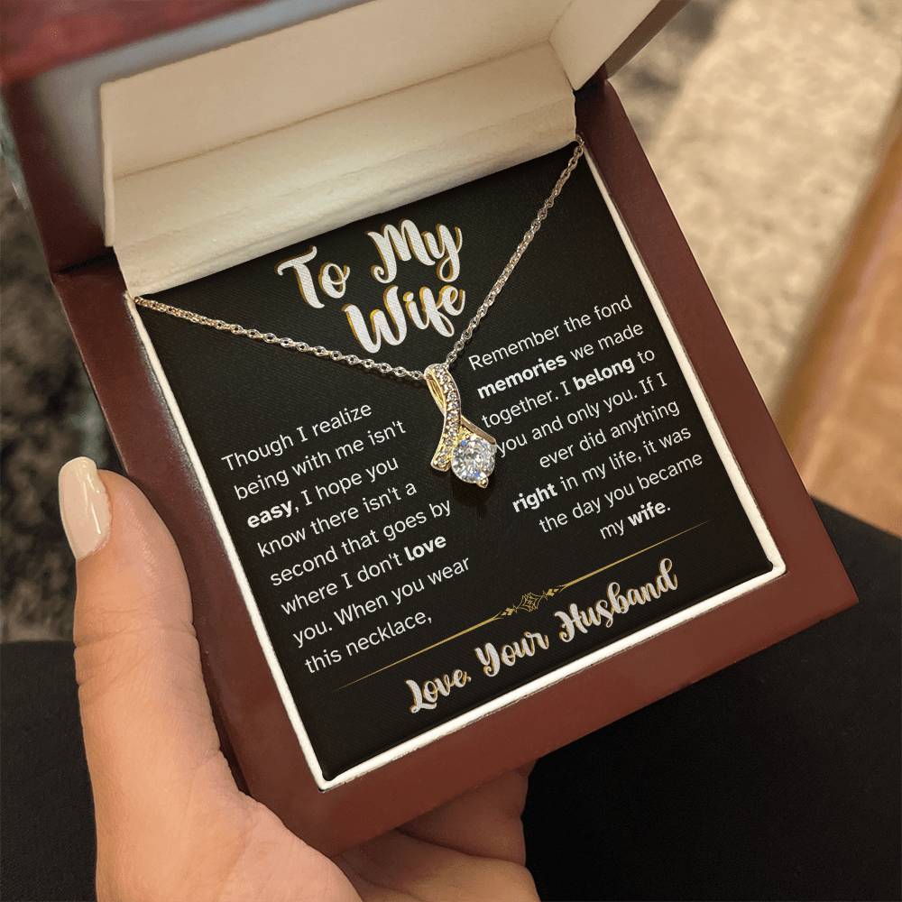 Fond Memories - To My Wife Love Husband Jewelry Message Card Gift