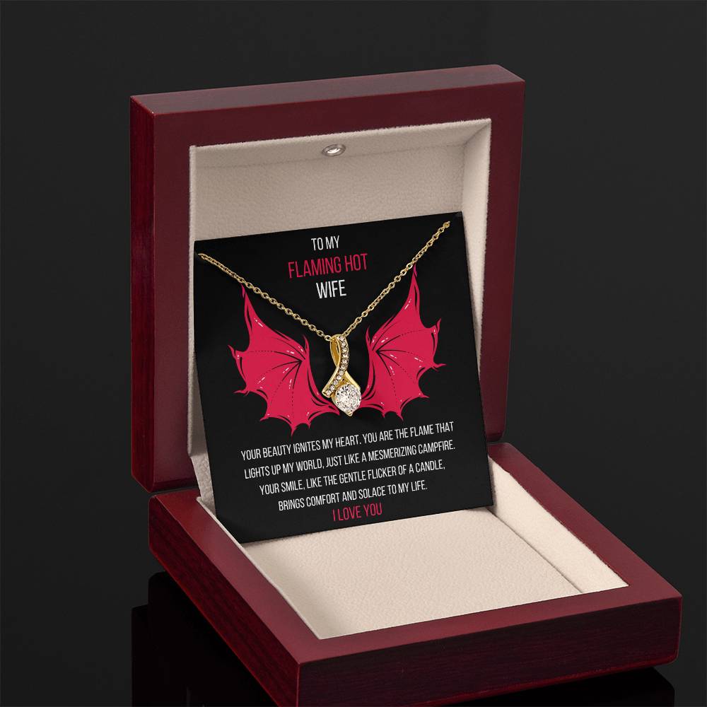 My Flaming Hot Wife Husband To Wife Jewelry Message Card Gift