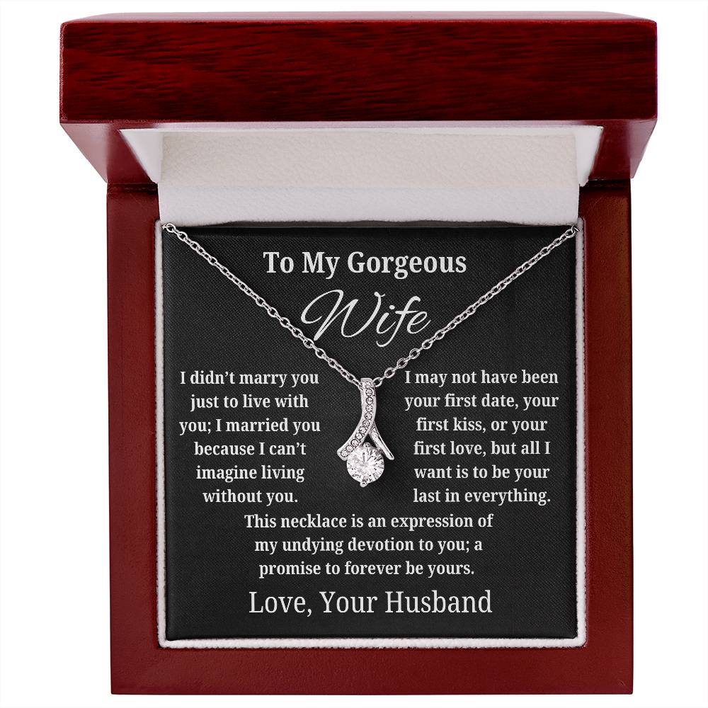 Undying Devotion To You | To My Gorgeous Wife Jewelry Message Card