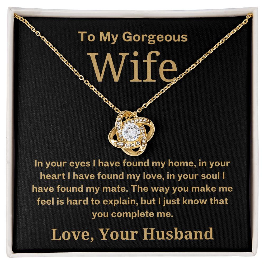 You Complete Me - To Wife Love Husband Jewelry Message Card Gift