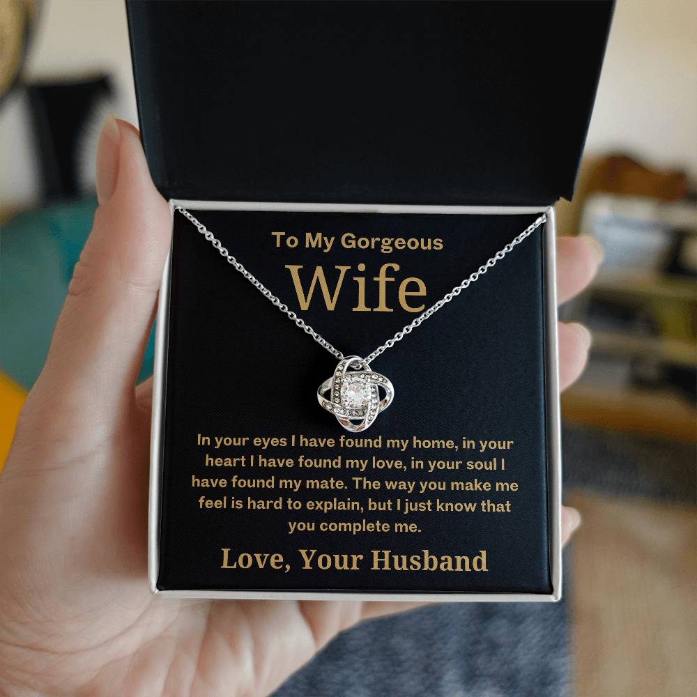 You Complete Me - To Wife Love Husband Jewelry Message Card Gift