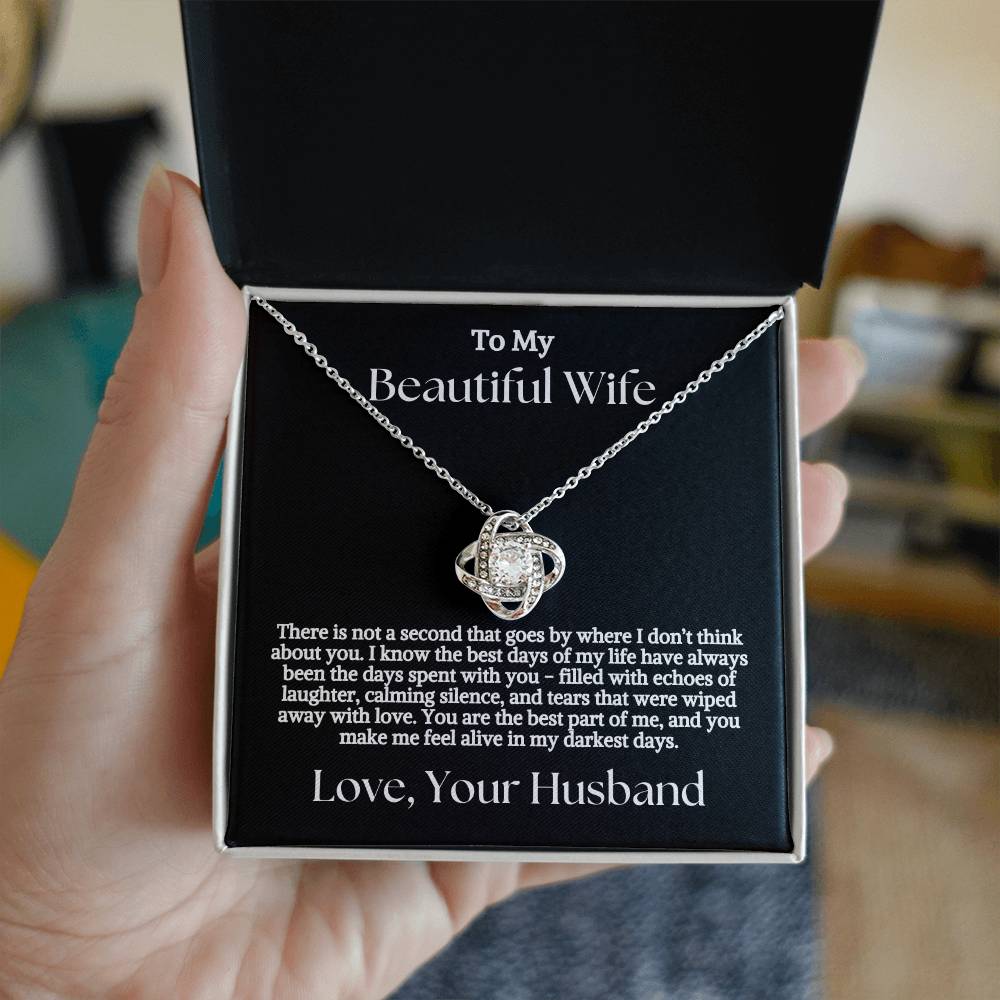 Not A Second Goes By - To My Wife Love Husband Jewelry Message Card Gift