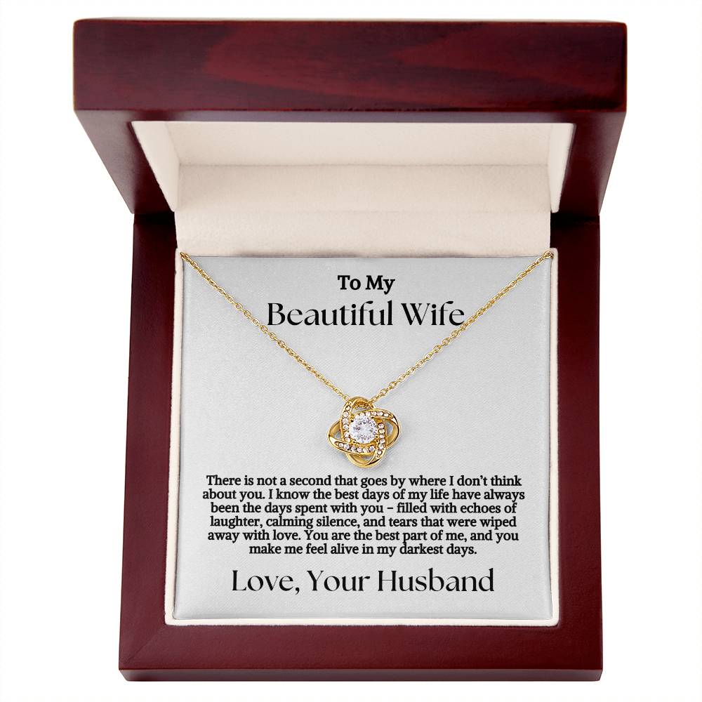 Not A Second Goes By - To My Wife Love Husband Jewelry Message Card Gift
