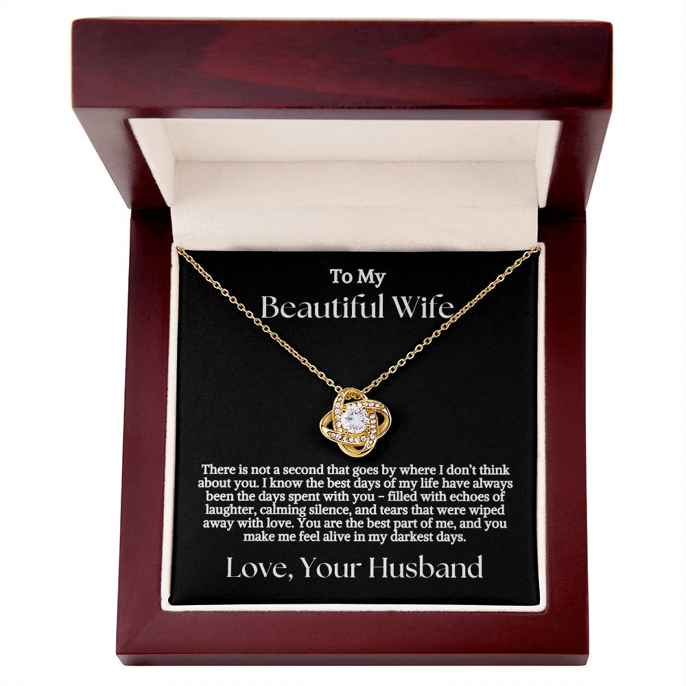 Not A Second Goes By - To My Wife Love Husband Jewelry Message Card Gift