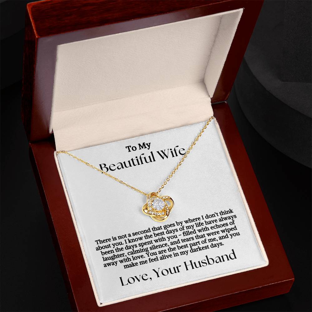 Not A Second Goes By - To My Wife Love Husband Jewelry Message Card Gift