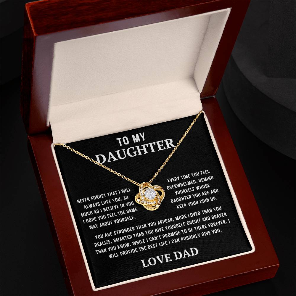 Keep Your Chin Up - To Daughter Love Dad Jewelry Message Card Gift