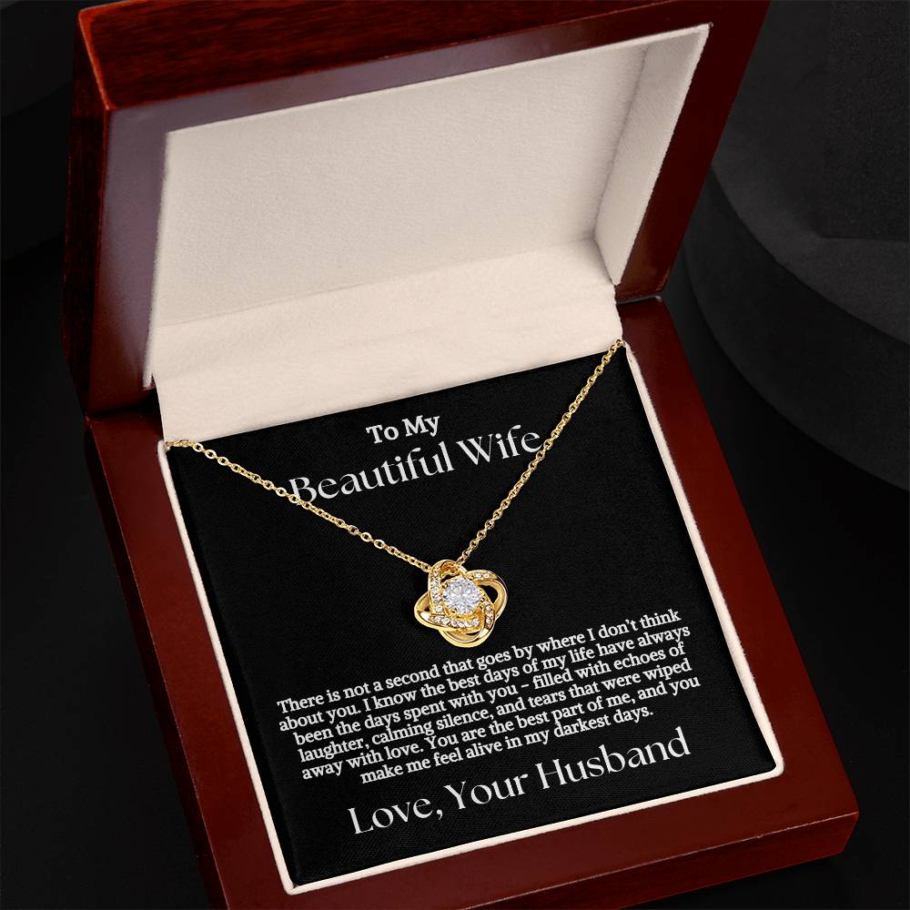 Not A Second Goes By - To My Wife Love Husband Jewelry Message Card Gift