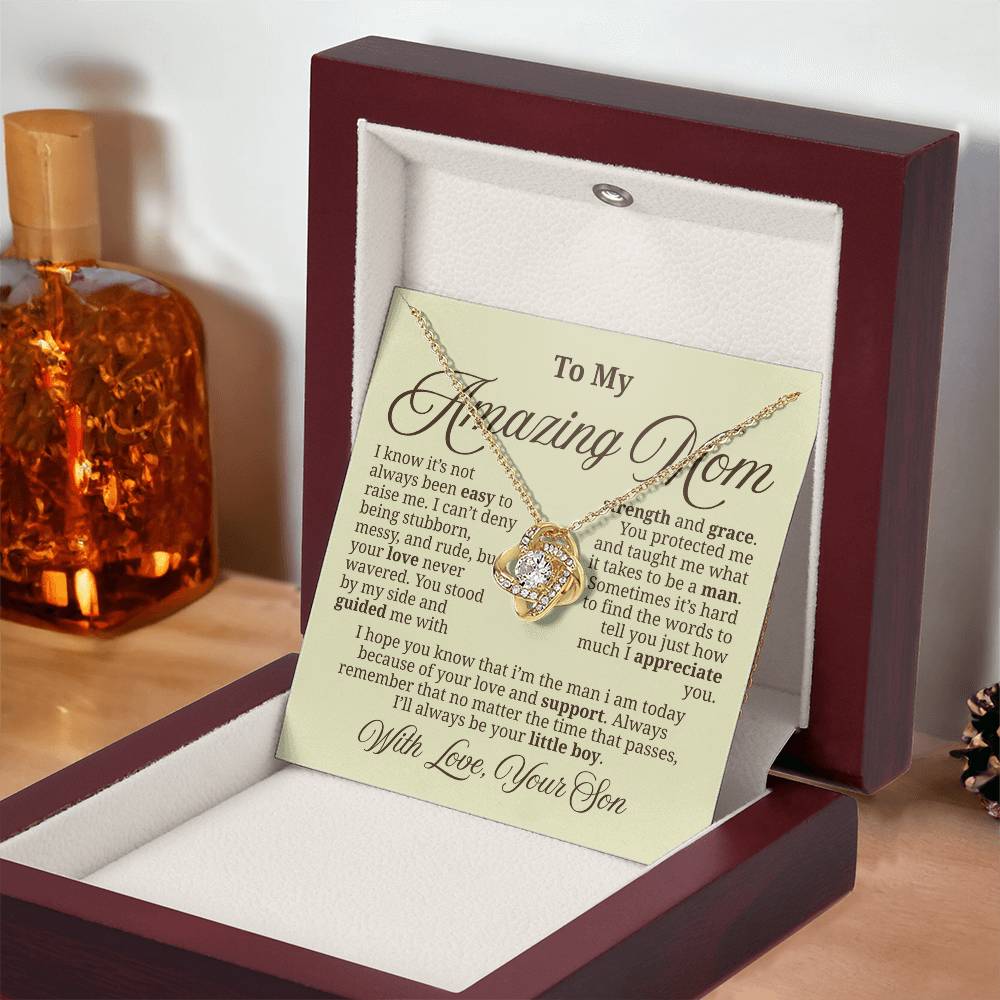 The Man I Am Today - To Mom Love Son Jewelry Message Card Gift