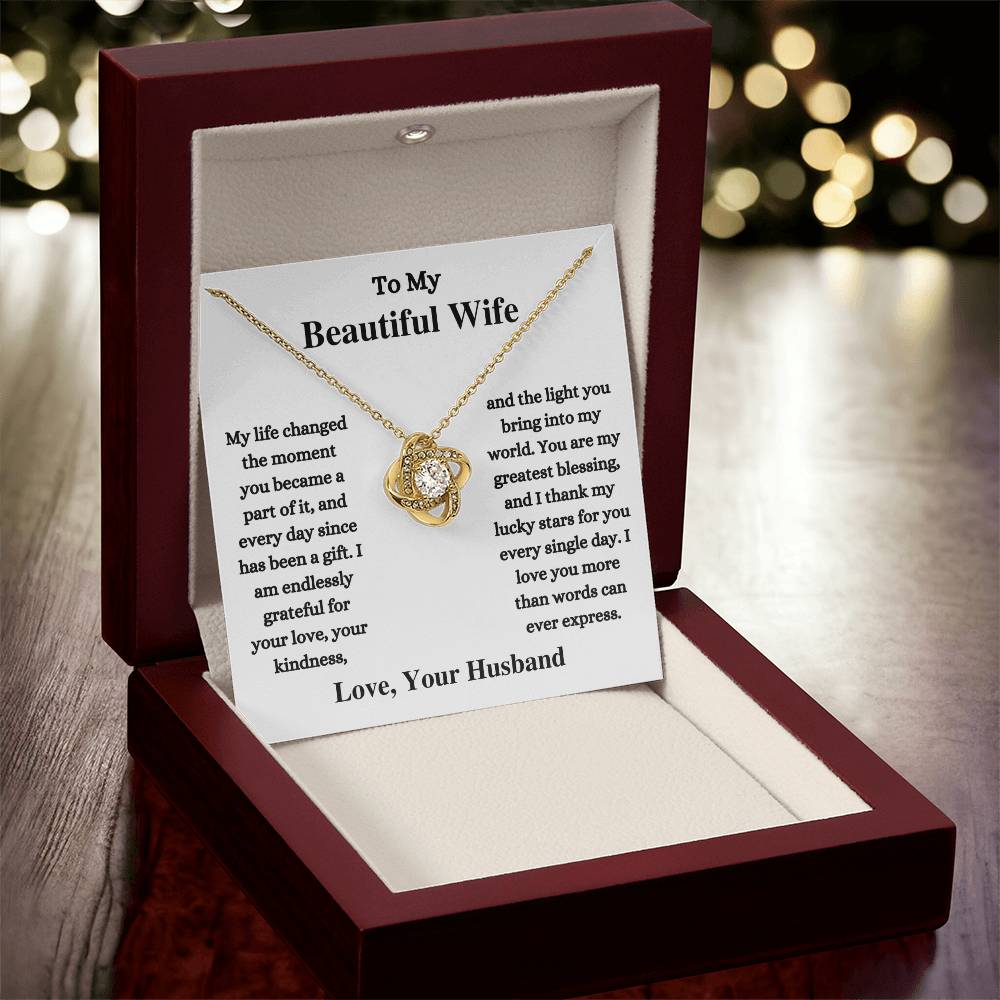 My Greatest Blessing | To My Wife Love Husband Jewelry Necklace Message Card Gift