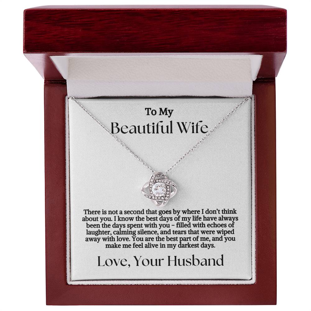 Not A Second Goes By - To My Wife Love Husband Jewelry Message Card Gift