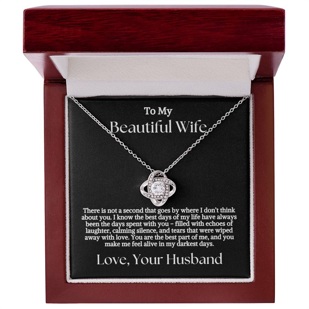 Not A Second Goes By - To My Wife Love Husband Jewelry Message Card Gift