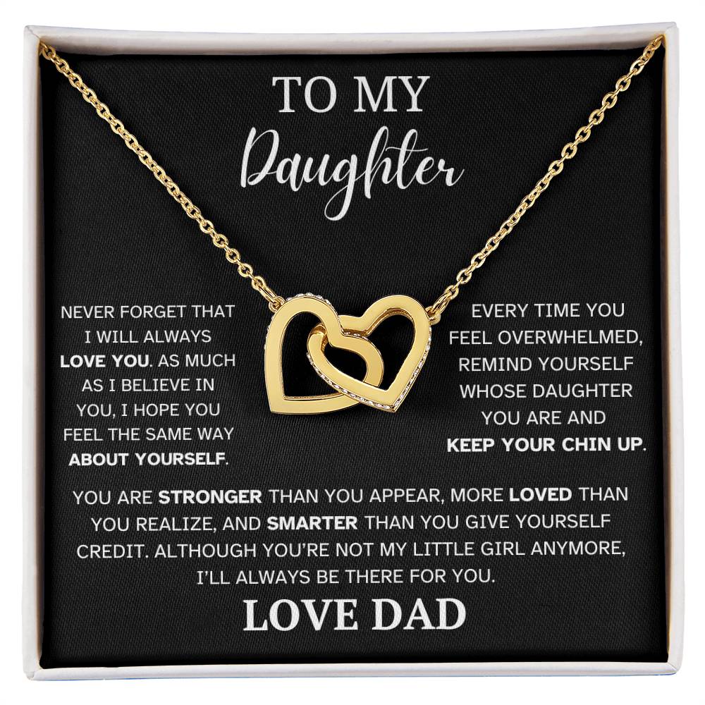 Not My Little Girl Anymore - To Daughter Love Dad Necklace Message Card Gift