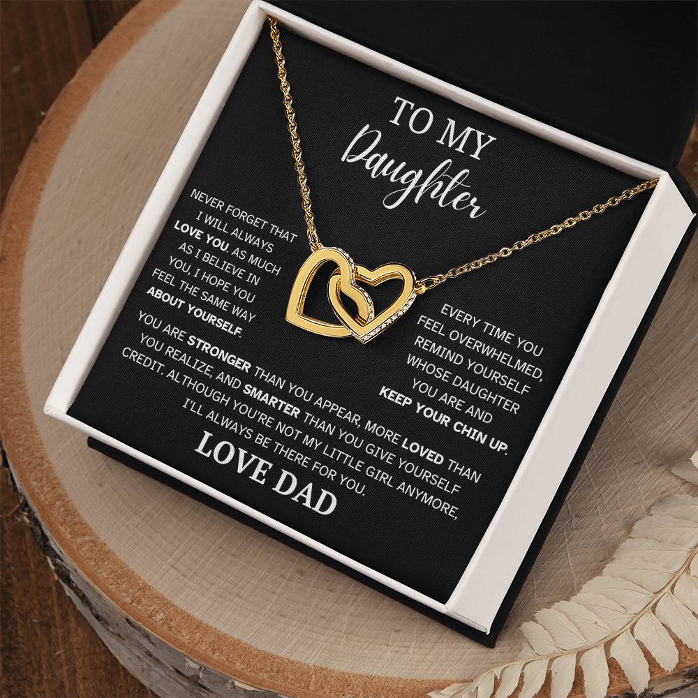 Not My Little Girl Anymore - To Daughter Love Dad Necklace Message Card Gift