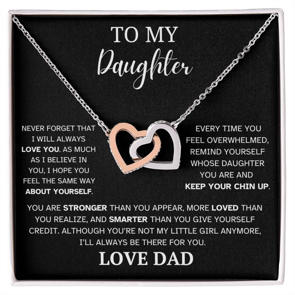 Not My Little Girl Anymore - To Daughter Love Dad Necklace Message Card Gift