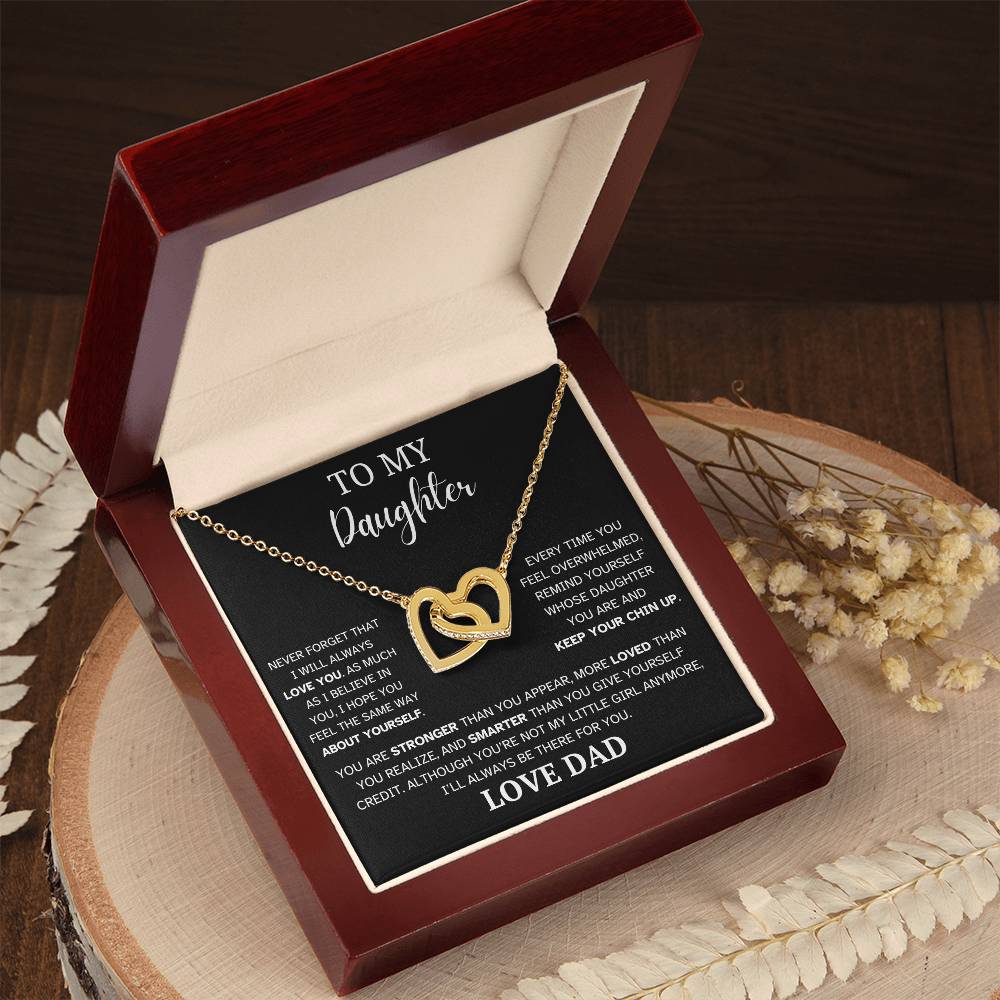 Not My Little Girl Anymore - To Daughter Love Dad Necklace Message Card Gift