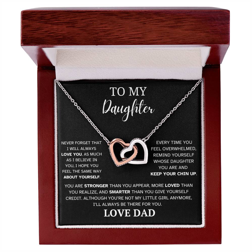 Not My Little Girl Anymore - To Daughter Love Dad Necklace Message Card Gift