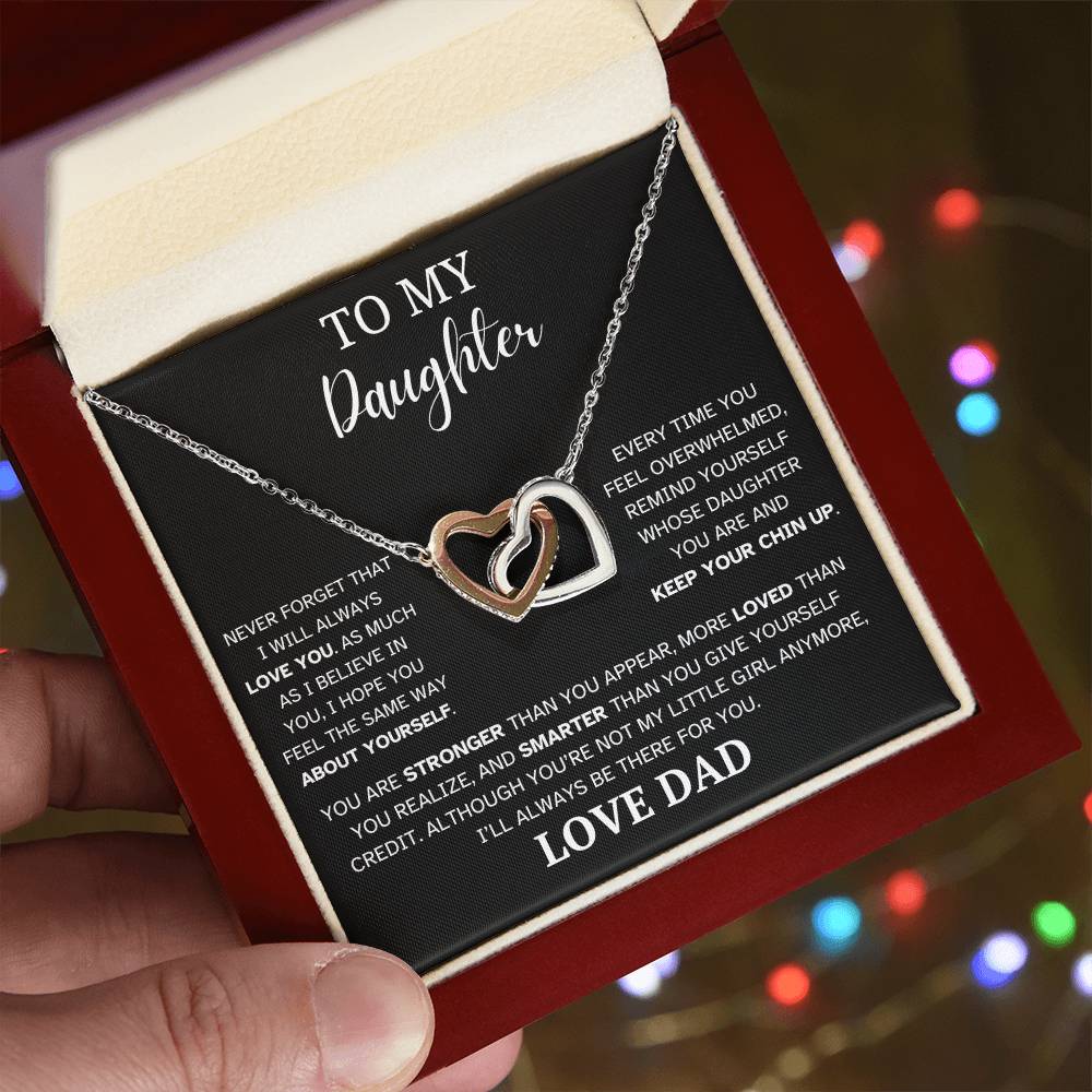 Not My Little Girl Anymore - To Daughter Love Dad Necklace Message Card Gift